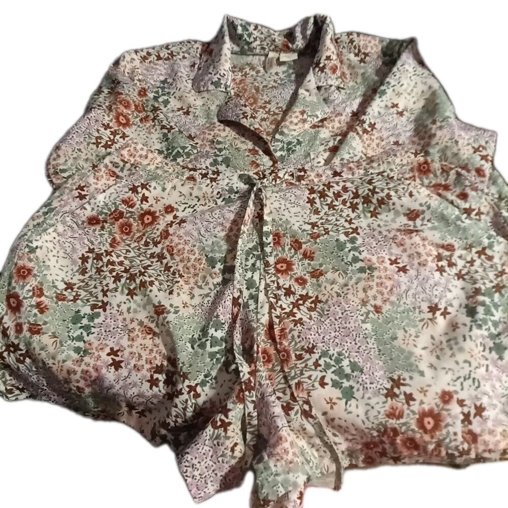 CYNTHIA ROWLEY SLEEPWEAR Women’s Medium Pajama Set Floral Comfort